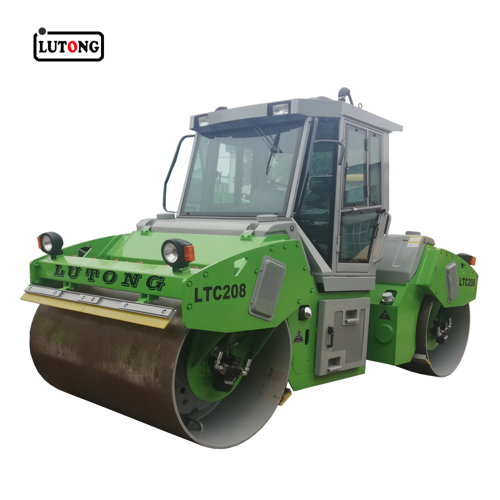 LTC208 8 Tons Hydraulic Double Drum Road Roller With A/C Cabin