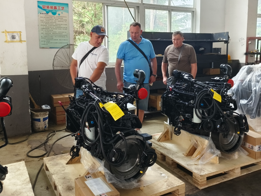 International Clients Visit Lutong  Road Roller Factory